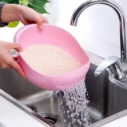 Passoir à Riz Multifonction – Égouttoir Pratique & Anti-Débordement